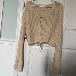 Emory Park Beige Knit Cardigan